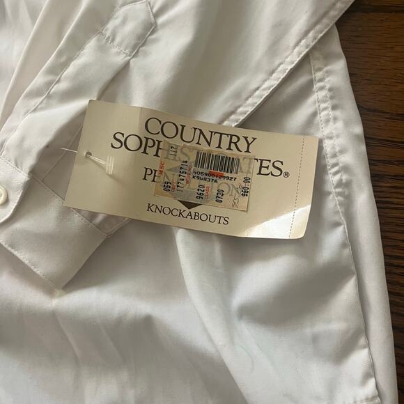 NWT Pendleton Country Sophisticates White Blouse Top Embroidered Tie-Size 10 - Picture 5 of 8